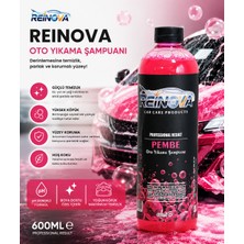 Reinova -Pembe Oto Yıkama Şampuanı 600 ml | Yoğun Köpük & Parlaklık Veren Araç Temizleme