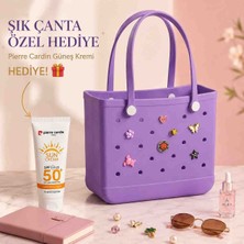 Velline Kadın Plaj  Çanta – Delikli Eva Malzeme – Suya Dayanıklı – Güneş Kremi Hediyeli