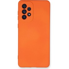Aslanoğlu Store Samsung Galaxy A73 5g Kılıf Nano Içi Kadife Silikon - Turuncu