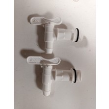 Eminsan 2 Adet - Plastik Musluk – 3/4” Dişli (Bahçe & Sulama Musluğu)