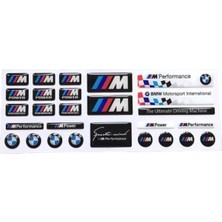 Oto Cirit BMW & BMW M 26 Parça Damla Sticker Seti