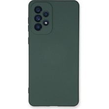 Aslanoğlu Store Samsung Galaxy A73 5g Kılıf Nano Içi Kadife Silikon - Koyu Yeşil