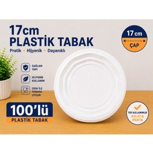 Nece Cup 17 cm Plastik Tabak 100'LÜ