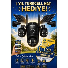Ventus MPIA KOTO 12MP 3 Lens 4G Çift Solar Panel HiEasy AOV (Sürekli Kayıt) Gece Görüş Çift Yönlü Ses Turkcell Sim Kart