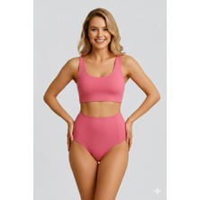 Sheviva Pembe Yüksek Bel Toparlayıcı Bikini Altı