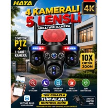 MPIA HAYA 4 Kameralı  5 Lensli WiFi Kamera 3 PTZ 10X Optik Zoom IP66 Gece Görüş