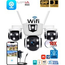 MPIA MIZU 6MP Üç Kameralı 10X Dijital Zoom Gece Görüş Wifi Sesli Türkçe