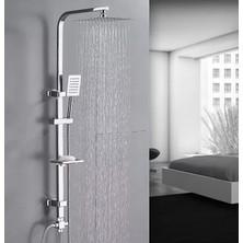 FAWER Faucet & Shower Ful Krom Kare  Yağmurlama Robot Duş Seti - 400KK