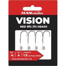 Han Fishing Hanfish Vision Ned Rig Pearl White Jighead