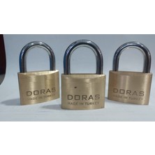 Doras Kilit Ersa Doras 50 Mm 3 lü Sarı Pas Sistem Asma Kilit