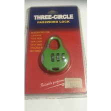 Three Circle Şifreli Asma Yeşil Kilit