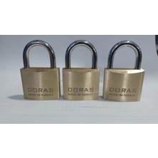 Doras Kilit Ersa Doras 40 Mm 3 lü Sarı Pas Sistem Asma Kilit