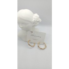 Gold Renk Sarmal Halka Küpe
