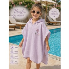 Little Life %100 Pamuklu Müslin Kapüşonlu 1-5 Yaş Uyumlu Standart Beden Deniz Pançosu