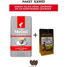 Julius Meinl 1000GR Caffe Crema Çekirdek Kahve + Northerner 210GR Çekirdek Kahve