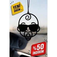 Toptan3D Gözlüklü Bebek Ayna Süsü, Araba Süsü, Bebek Dikiz Aynası Süsü - Eşe, Dosta, Sevgiliye Araba Hediyesi - Çift Taraflı Ayna Süsü