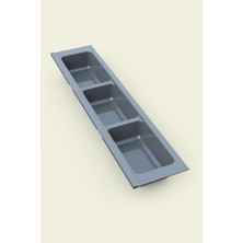 Tify Mutfak Çekmece Içi Kaşıklık, Antrasit Üç Bölmeli Modül 11Cm X 48Cm