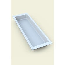 Mutfak Çekmece Içi Tek Bölmeli Kepçelik-Kaşıklık Beyaz 16CMX48CM(BOYDAN 4cm Kesilebilir)