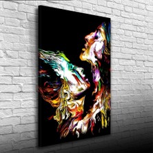 İşsevenler Dekoratif , Soyut , Renkli  Kanvas Tablo 50 x 70
