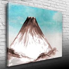 İşsevenler Etekleri Karlı Yanardağ Yağlıboya Kanvas Tablo 50 x 70