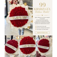 Umay Flowers 99 Gül Isteme Çiçeği Deluxe Mesajlı Buket