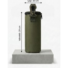 Rowan Çanta Silindir Fermuar Kapamalı Içi ,termal , Matara ve Suluk Çantası 0,75-1 Lt Uygun Yükseklık 25CM  Silindir Çapı 30 cm Dir