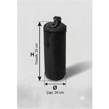 Rowan Çanta Silindir Fermuar Kapamalı Içi ,termal , Matara ve Suluk Çantası 0,75-1 Lt Uygun Yükseklık 25CM  Silindir Çapı 30 cm Dir