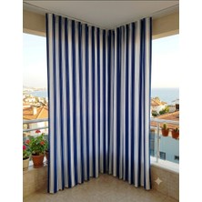 EGE'NIN ATÖLYESİ HOME TEXTİLE SİNCE 1999 Balkon Perdesi, Branda, Kalın Kumaş, Yağmur Geçirmez, Bağcıklı