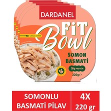 Dardanel Fit Bowl Hazır Yemek Somonlu Basmati Pilav 220 gr x 4 Adet