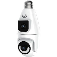 Blic Blm-80 4mp Çift Lensli Akıllı Duy Kamerası - 360 Derece Dönüşlü Gece Görüşlü Wifi Ampul Güvenlik Kamerası
