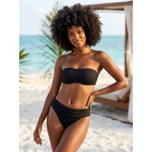Deep Beach Süngerli Straplez bikini takım