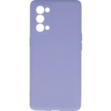 Drop Tedarik Oppo Reno 5 Pro Kılıf Nano Içi Kadife Silikon - Lila