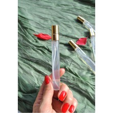 Qualitev 4 Adet 10 ml Boş Cam Parfüm Şişesi Gold Kalem Şişesi Tüp Sprey Şişe Taşınabilir Cep Çantalık Doldurulabilir