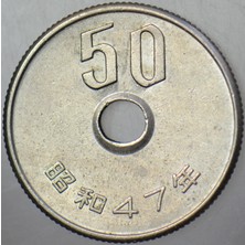 Banknoting Japonya 50 Yen 1972 Imparator Hirohito Dönemi.