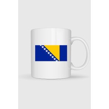 Bahriyeli Collection  Bosna-Hersek Bayrağı Baskılı Kupa Bardak