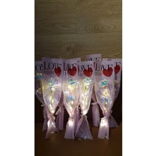Led(Sarı) Işıklı Sonsuzluk Gülü Sevgiliye Hediyelik
