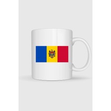 Bahriyeli Collection  Moldova Bayrağı Baskılı Kupa Bardak