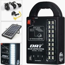 Everton RT-999 Güneş Enerjili Solar Aydınlatma Sistemi - USB Çıkışlı Radyolu Kamp Lambası ve 3 Ampullü Set
