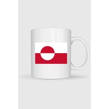 Bahriyeli Collection  Grönland Bayrağı Baskılı Kupa Bardak