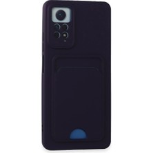 Drop Tedarik Xiaomi Redmi Note 11 Pro Kılıf Kelvin Kartvizitli Silikon - Derin Mor