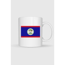Bahriyeli Collection  Belize Bayrağı Baskılı Kupa Bardak