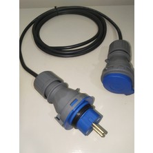 Kırkdabir Dış Ortam Yaylı Kapaklı Topraklı Priz ve Fişli 3x1,5mm Ttr H05VV-F Seyyar Kablo - Siyah