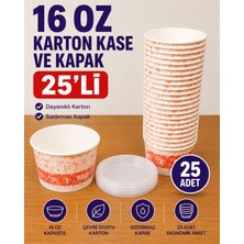 Nece Cup Kapaklı Karton Çorba Kasesi 25'li 16OZ