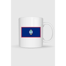 Bahriyeli Collection  Guam Bayrağı Baskılı Kupa Bardak