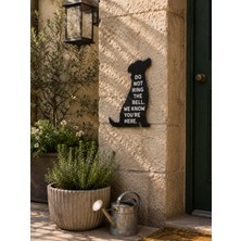 Marlith Home Komik Yazılı Köpek Duvar Dekoru Mdf Ahşap Duvar Süsü – No Doorbell – 24X30 cm