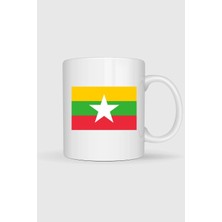 Bahriyeli Collection  Myanmar Bayrağı Baskılı Kupa Bardak