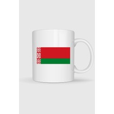 Bahriyeli Collection  Belarus Bayrağı Baskılı Kupa Bardak