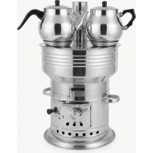 Piknik Sepetim 12 Litre Tek Musluk Semaver + 2 Adet Büyük Demlik Hediyeli