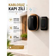 BURADABULDUN Winnboss WN-3001 Şık Tasarım Wireless Kablosuz Kapı Zili Pilli- 100MT Menzil