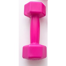 BURADABULDUN Pembe Köşeli Kemik Dambıl Seti 1 kg - Pilates Fitness ve Egzersiz El Halteri